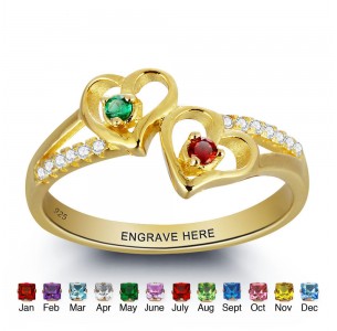 Sterling Silver Personalized Birthstone Ring JEWJORI101797